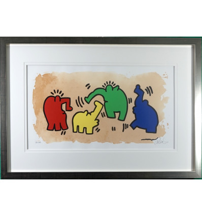 Hommage an Keith Haring / Galerierahmung