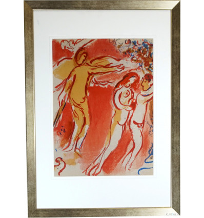 Marc Chagall / Adam und Eva  - Vertreibung aus dem irdischen Paradies/ gerahmt