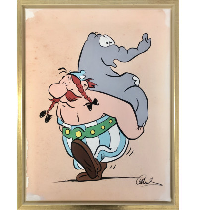 Otto Waalkes Obelix   Leinwand  handsigniert