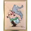 Otto Waalkes Obelix   Leinwand  handsigniert