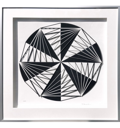 Marcello Morandini - Komposition669 - 3 D Konstruktion  -  handsigniert - gerahmt