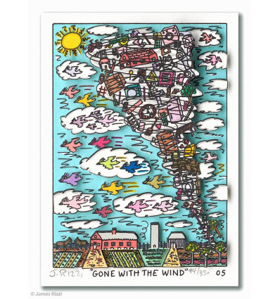 James Rizzi - Gone tith the wind- HANDSIGNIERT