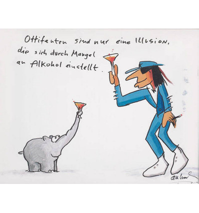 Otto Waalkes - Ottifanten sind nur eine Illusion I - Udo Lindenberg -handsigniert