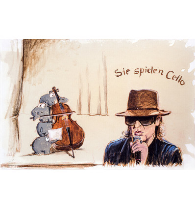 Otto Waalkes - Sie spielen Cello IV - Udo Lindenberg - handsigniert