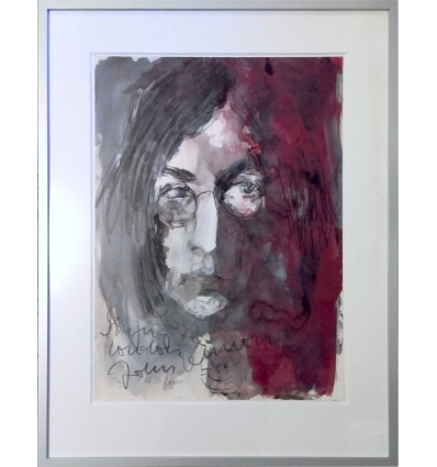 Armin Mueller-Stahl - John Lennon - handsigniert- Galerierahmung