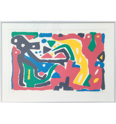 A.R. Penck - Kompostion- handsigniert- gerahmt