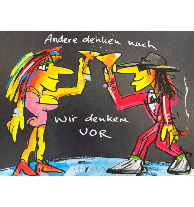 Udo Lindenberg Andere denken nach wir denken vor handsigniert
