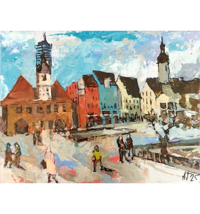 Alexej Tretjakow - Jena - Rathaus  - Unikat handsigniert