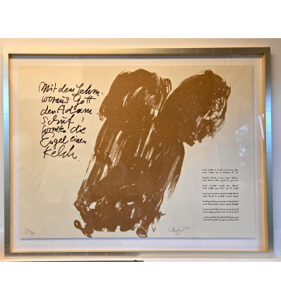 Günther Uecker - Huldigung an Hafez 17 -  handsigniert- Galerierahmung