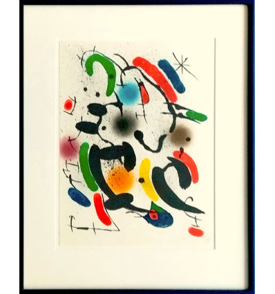 Joan Miró - Lithografia original VI - Galerierahmung
