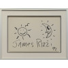 James Rizzi - Unikat Sonne Mond handsigniert - GERAHMT