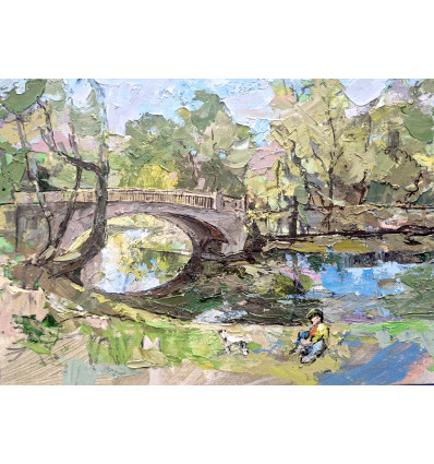 Alexej Tretjakow -  Weimar - Park an der Ilm - Unikat handsigniert