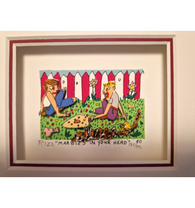 James Rizzi - Marbles in Your head - handsigniert - gerahmt