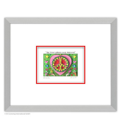 James Rizzi - THE PINK GREEN LOVE MACHINE - gerahmt