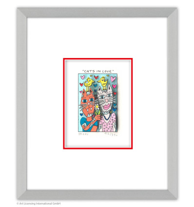 James Rizzi - CATS IN LOVE - gerahmt