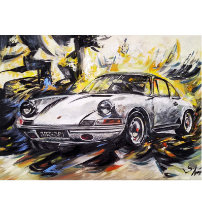 Switlana Liachowezki - PORSCHE 911  handsigniert Unikat