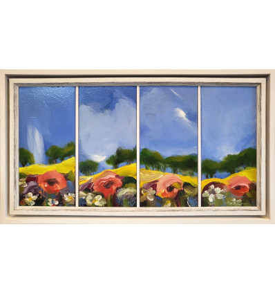 Landschaft mit Mohnblumen