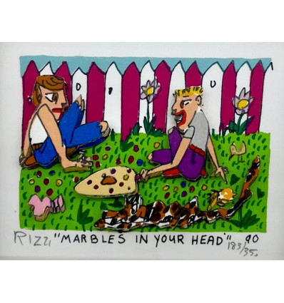 James Rizzi - Marbles in Your head - handsigniert - gerahmt