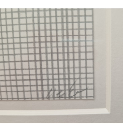 Günther Uecker - o.T. quadratisch  1970 - handsigniert GERAHMT