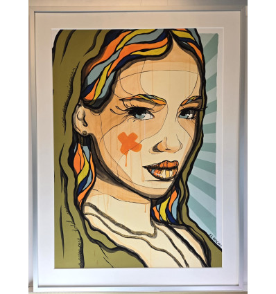 El Bocho - SOMEONE TOLD ME - handsigniert - Galerierahmung