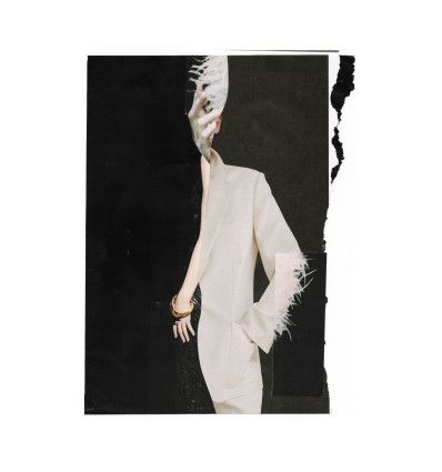 Alina Herzau  - ABGEFEDERT - Collage handsigniert