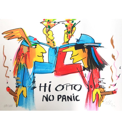 Udo Lindenberg - HI OTTO - NO PANIC  - handsigniert GERAHMT
