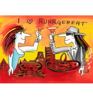 Udo Lindenberg - I LOVE RUHRGEBEAT ( Ruhrgebiet) - handsigniert