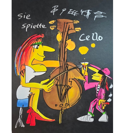 Udo Lindenberg Sie spielte Cello handsigniert