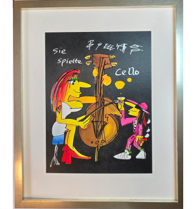 Udo Lindenberg Sie spielte Cello handsigniert