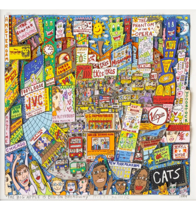 James Rizzi - THE BIG APPLE IS BIG ON BROADWAY  - handsigniert