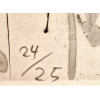 Günther Uecker - Radierung aus Mappenwerk  Medea  - handsigniert GALERERAHMUNG
