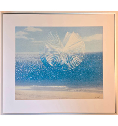 Heinz Mack - Sonne über dem Meer - handsigniert- Galerierahmung